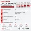 Aimiqu Mcbn-63 (DZ47 Equivalent) 1p 2p 3p 4p C Curve 6ka Miniature Circuit Breaker MCB MCCB Equivalent to Schneider ABB
